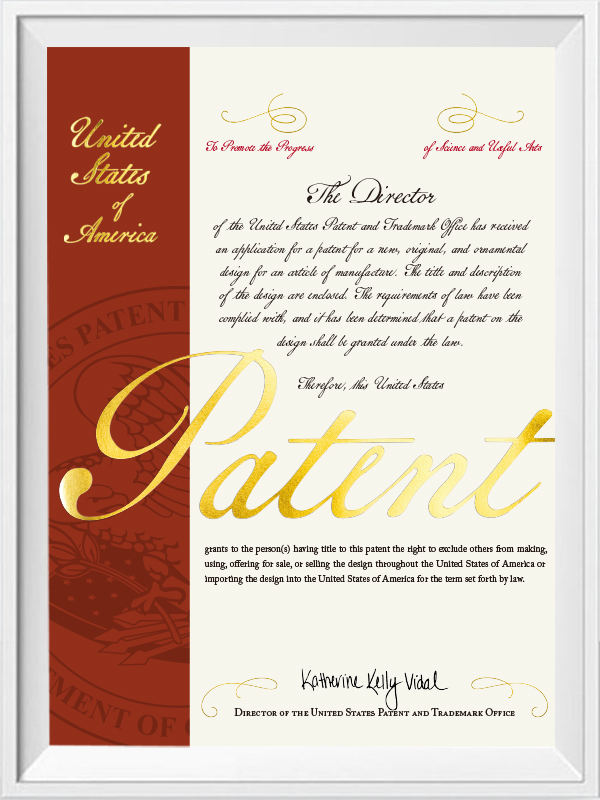 U.S. Appearance Patent Certificate